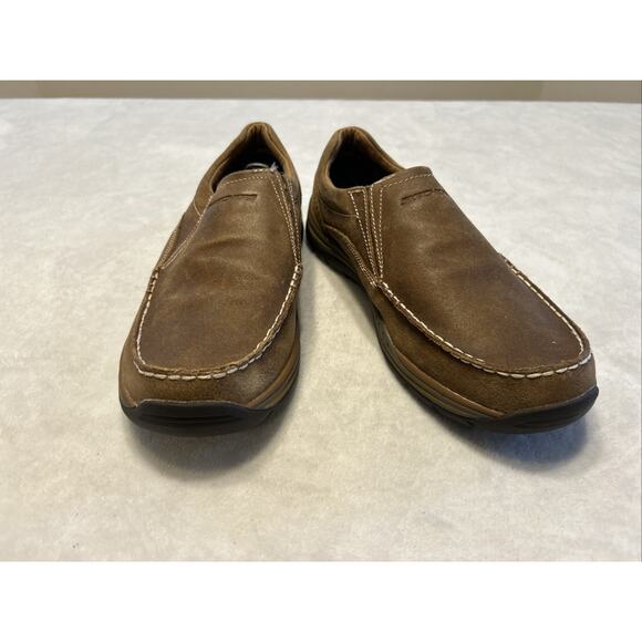 Skechers Men’s Shoes Size 10 Brown Tan Loafers Slip On Relaxed Fit Memory Foam - Picture 3 of 10